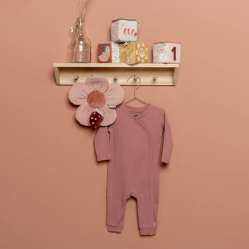 Image showing the Little Pink Flowers Knitted One Piece Suit, 3 - 6 Months, Vintage Pink product.