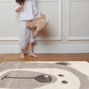 Image showing the Teddy Bear Rug, 80 x 150cm, Grey product.