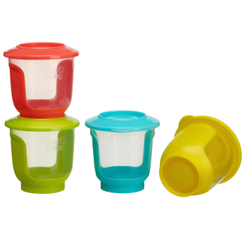 Image showing the NOURISH Pack of 4 Food Storage Pots, Multi product.