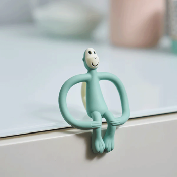 Image showing the Original Monkey Teething Toy, Mint Green product.