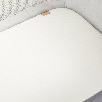 Image showing the Little Me Hypoallergenic Bamboo Bedside Crib Mattress, White product.