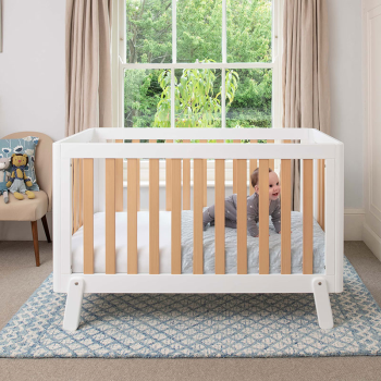 Image showing the Turin Cot Bed, White & Almond product.