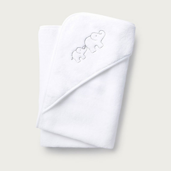 Image showing the Baby Elephant Hooded Towel, 76 x 76cm, White product.