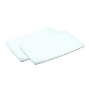 Image showing the Swift Pack of 2 Bassinet Fitted Sheets, White product.