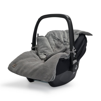 Image showing the Car Seat Footmuff Basic Knit, Stone Grey product.