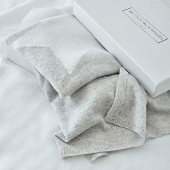 Image showing the Star Cashmere Baby Blanket, 75 x 100cm, Pale Grey Marl product.