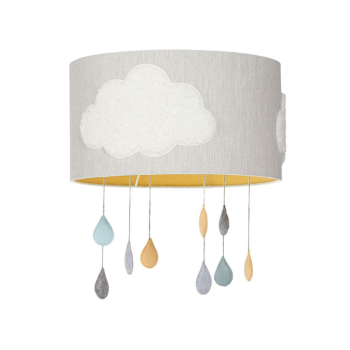 Image showing the Dream Upon A Cloud Lampshade, Cloud Grey product.