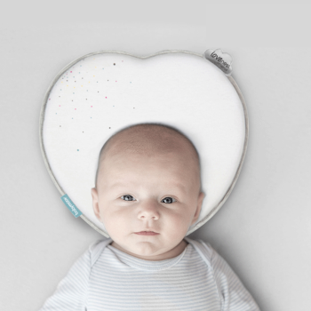Image showing the Lovenest Heart Anti Flat Head Baby Pillow product.