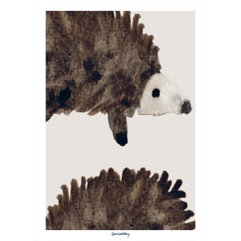 Image showing the Hedgehog poster Hedgehog Poster, A2, Brown product.