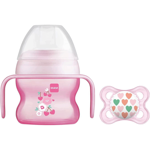 Image showing the Starter Sippy Cup with Dummy, 0+ Months, Pink product.