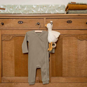 Image showing the Sailors Bay Wrapped Rib One-Piece Suit, Newborn, Olive product.