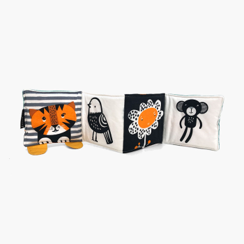 Image showing the Wee Gallery Tiptoe Tiger, White product.