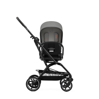 Image showing the Eezy S Twist Compact Pushchair with Rotating Seat, Black/Lava Grey product.