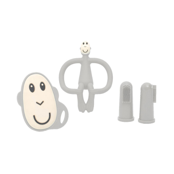 Image showing the 3 Piece Teething Starter Set, Cool Grey product.
