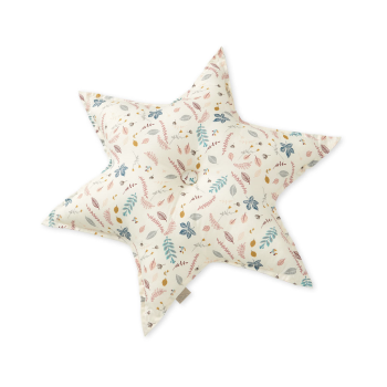 Image showing the Star Cushion with Print, Pressed Leaves Rose product.