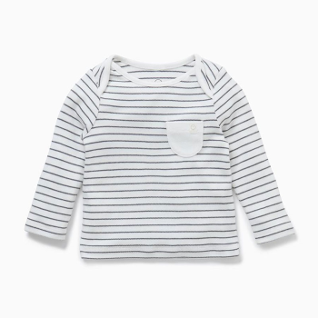 Image showing the Long Sleeve T-Shirt, 3 - 6 Months, Grey Stripe product.
