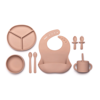 Image showing the 6 Piece Ultimate Silicone Weaning Set, Ash Rose product.