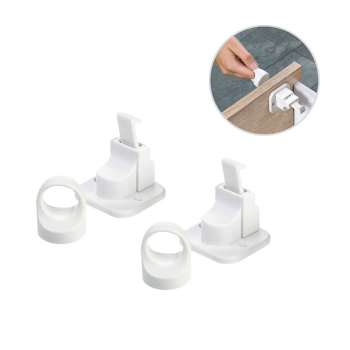 Image showing the Pack of 2 Invisible Magnet Locks, Pure White product.