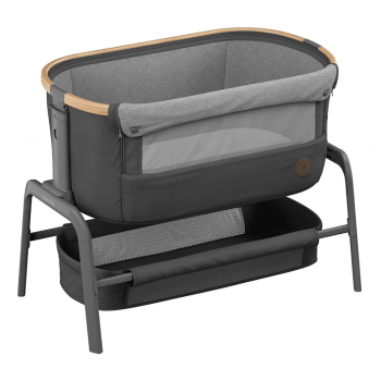 Image showing the Iora  Eco Bedside Crib, Essential Graphite product.
