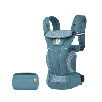 Image showing the Omni Breeze Baby Carrier, Twilight Blue Daisies product.