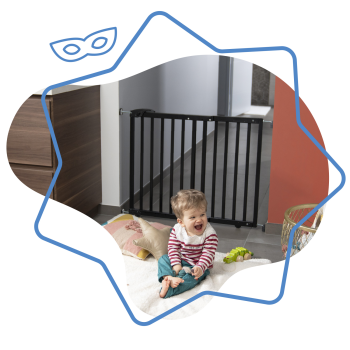 Image showing the Deco Pop Extending Baby Safety Gate, Black product.
