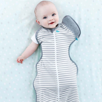 Image showing the Stage 2, Original Swaddle Sleeping Bag with Removable Sleeves, 1.0 Tog, 3 - 6 Months, Grey product.