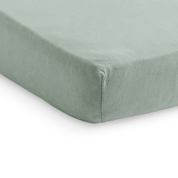 Image showing the Pack of 2 Jersey Fitted Cot Sheets, Ash Green product.